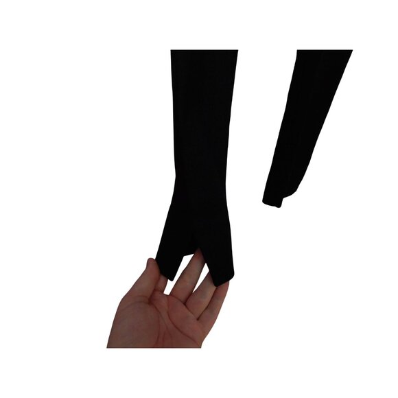 Via Masini 80 Womens Black Slim Fit Trousers Sz M Made In Italy Stretch - Picture 4 of 10